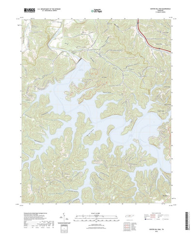 United States Geological Survey Center Hill Dam, TN (2022, 24000-Scale) digital map