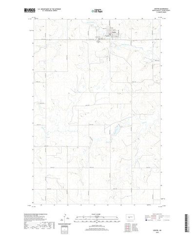United States Geological Survey Center, ND (2020, 24000-Scale) digital map
