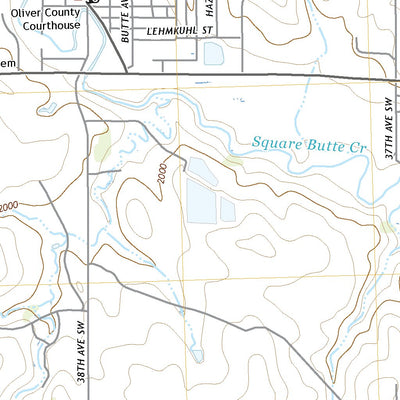 United States Geological Survey Center, ND (2020, 24000-Scale) digital map