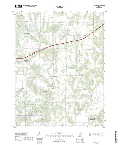 United States Geological Survey Center Point, IN (2022, 24000-Scale) digital map