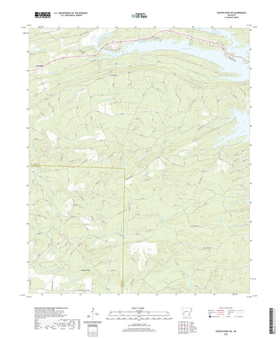 United States Geological Survey Center Point NE, AR (2020, 24000-Scale) digital map