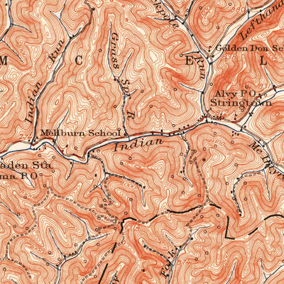 United States Geological Survey Center Point, WV (1924, 62500-Scale) digital map