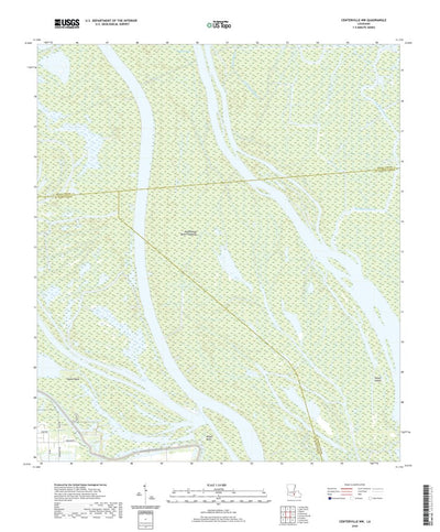 United States Geological Survey Centerville NW, LA (2020, 24000-Scale) digital map