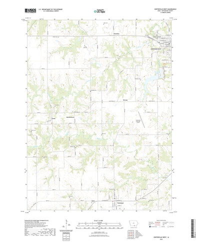 United States Geological Survey Centerville West, IA (2022, 24000-Scale) digital map