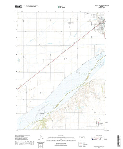 United States Geological Survey Central City West, NE (2021, 24000-Scale) digital map