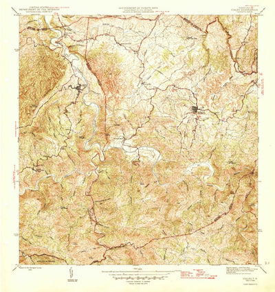 United States Geological Survey Central La Plata, PR (1946, 30000-Scale) digital map