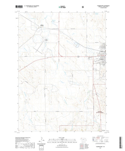 United States Geological Survey Chadron West, NE (2021, 24000-Scale) digital map