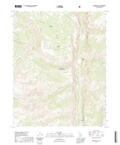 United States Geological Survey Chagoopa Falls, CA (2021, 24000-Scale) digital map