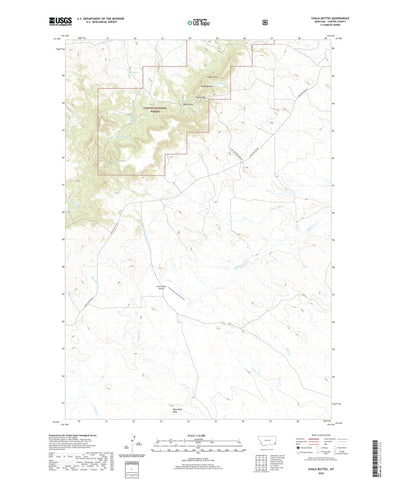 United States Geological Survey Chalk Buttes, MT (2020, 24000-Scale) digital map