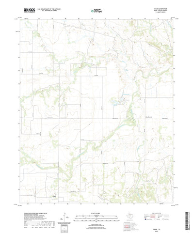 United States Geological Survey Chalk, TX (2022, 24000-Scale) digital map