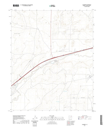 United States Geological Survey Chambers, AZ (2021, 24000-Scale) digital map