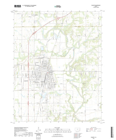United States Geological Survey Chanute, KS (2022, 24000-Scale) digital map