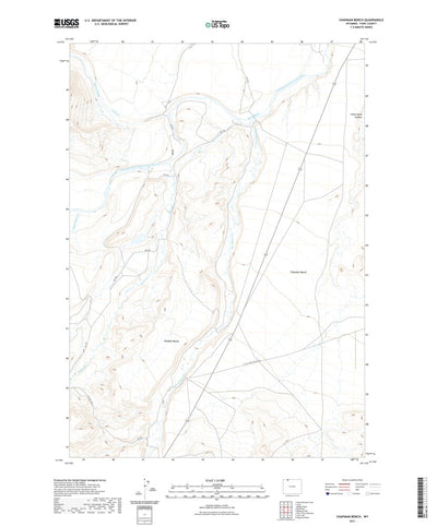 United States Geological Survey Chapman Bench, WY (2021, 24000-Scale) digital map