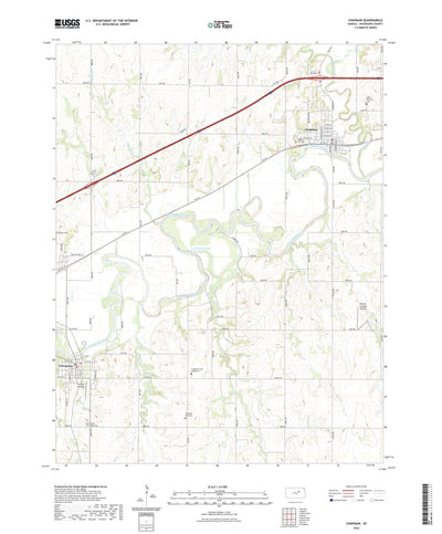 United States Geological Survey Chapman, KS (2022, 24000-Scale) digital map