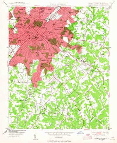 United States Geological Survey Charlotte East, NC (1948, 24000-Scale) digital map