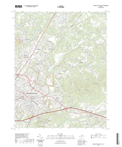 United States Geological Survey Charlottesville East, VA (2022, 24000-Scale) digital map
