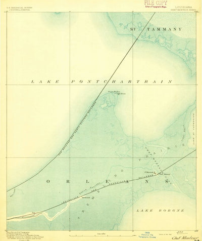 United States Geological Survey Chef Menteur, LA (1892, 62500-Scale) digital map