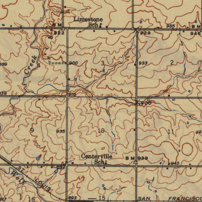 United States Geological Survey Cherokee, KS (1945, 62500-Scale) digital map