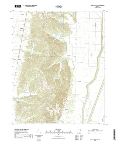 United States Geological Survey Cherry Valley East, AR (2020, 24000-Scale) digital map