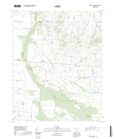 United States Geological Survey Chestnut Bluff, TN (2022, 24000-Scale) digital map