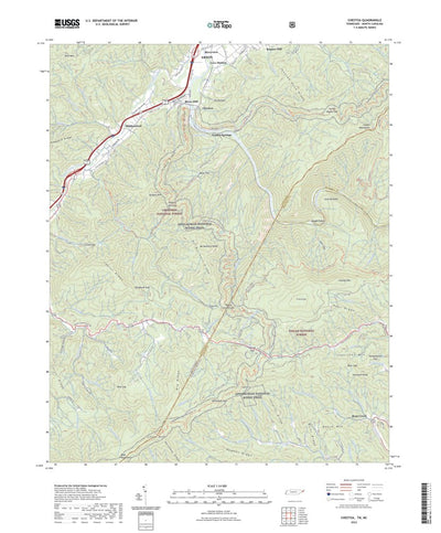 United States Geological Survey Chestoa, TN (2022, 24000-Scale) digital map