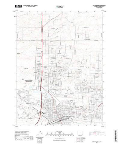 United States Geological Survey Cheyenne North, WY (2021, 24000-Scale) digital map