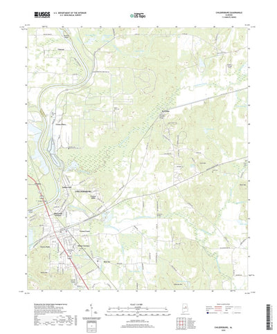 United States Geological Survey Childersburg, AL (2020, 24000-Scale) digital map