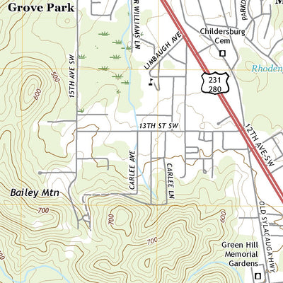 United States Geological Survey Childersburg, AL (2020, 24000-Scale) digital map
