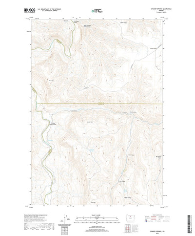 United States Geological Survey Chimney Springs, OR (2020, 24000-Scale) digital map