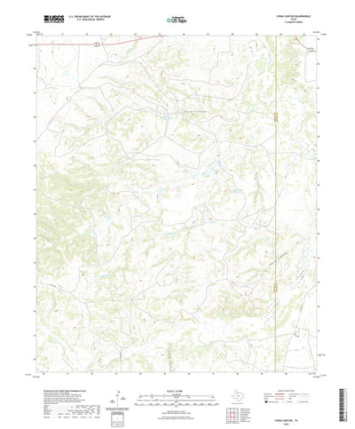 United States Geological Survey China Canyon, TX (2022, 24000-Scale) digital map