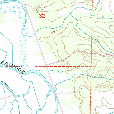 United States Geological Survey Chinook, WA-OR (1949, 24000-Scale) digital map