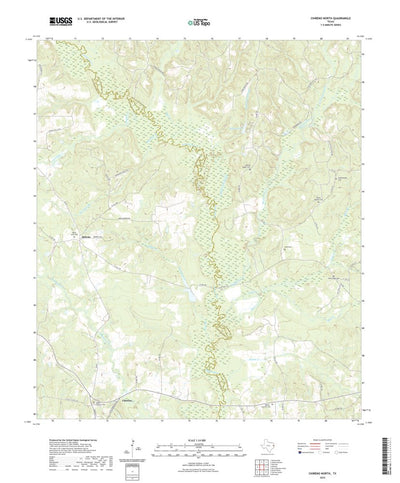 United States Geological Survey Chireno North, TX (2022, 24000-Scale) digital map