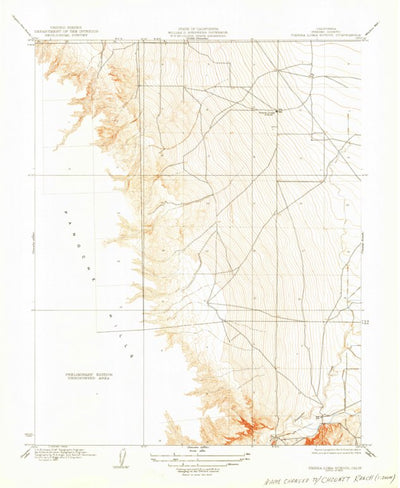 United States Geological Survey Chounet Ranch, CA (1923, 31680-Scale) digital map