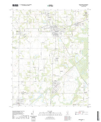 United States Geological Survey Christopher, IL (2021, 24000-Scale) digital map