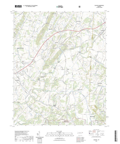United States Geological Survey Chuckey, TN (2022, 24000-Scale) digital map