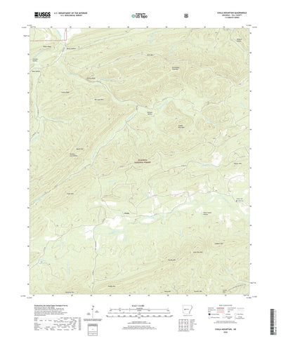 United States Geological Survey Chula Mountain, AR (2020, 24000-Scale) digital map