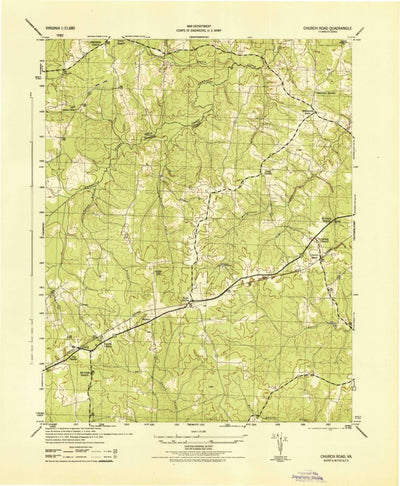 United States Geological Survey Church Road, VA (1944, 31680-Scale) digital map