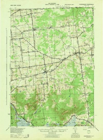 United States Geological Survey Churubusco, NY (1943, 62500-Scale) digital map