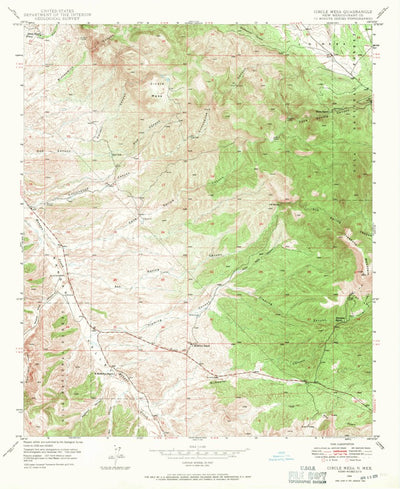 United States Geological Survey Circle Mesa, NM (1949, 24000-Scale) digital map