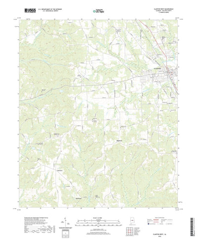 United States Geological Survey Clanton West, AL (2020, 24000-Scale) digital map