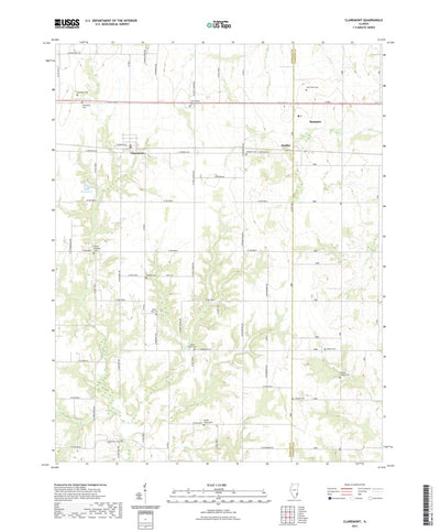 United States Geological Survey Claremont, IL (2021, 24000-Scale) digital map