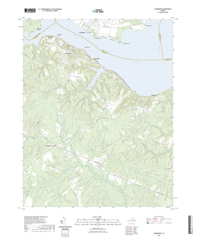 United States Geological Survey Claremont, VA (2022, 24000-Scale) digital map