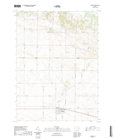 United States Geological Survey Clarence, IA (2022, 24000-Scale) digital map