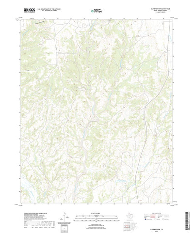 United States Geological Survey Clarendon SW, TX (2022, 24000-Scale) digital map
