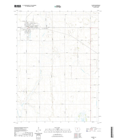 United States Geological Survey Clarion, IA (2022, 24000-Scale) digital map