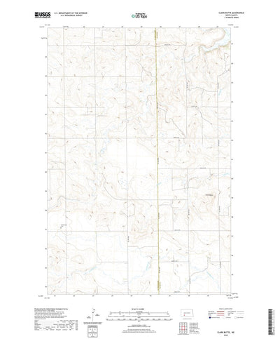 United States Geological Survey Clark Butte, ND (2020, 24000-Scale) digital map