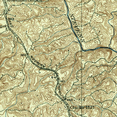United States Geological Survey Clarks Hill, SC-GA (1942, 62500-Scale) digital map