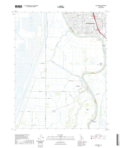 United States Geological Survey Clarksburg, CA (2022, 24000-Scale) digital map