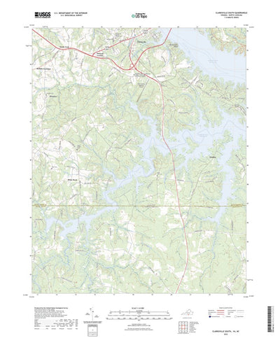 United States Geological Survey Clarksville South, VA (2022, 24000-Scale) digital map