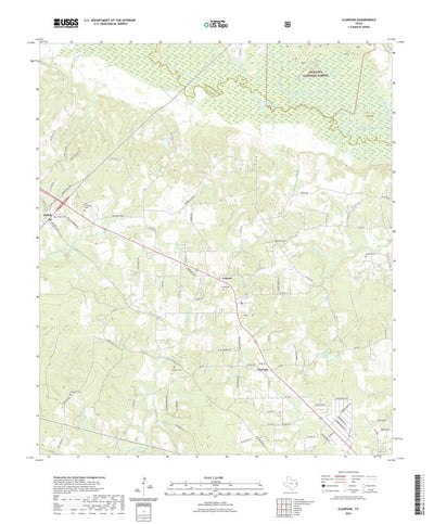 United States Geological Survey Clawson, TX (2022, 24000-Scale) digital map
